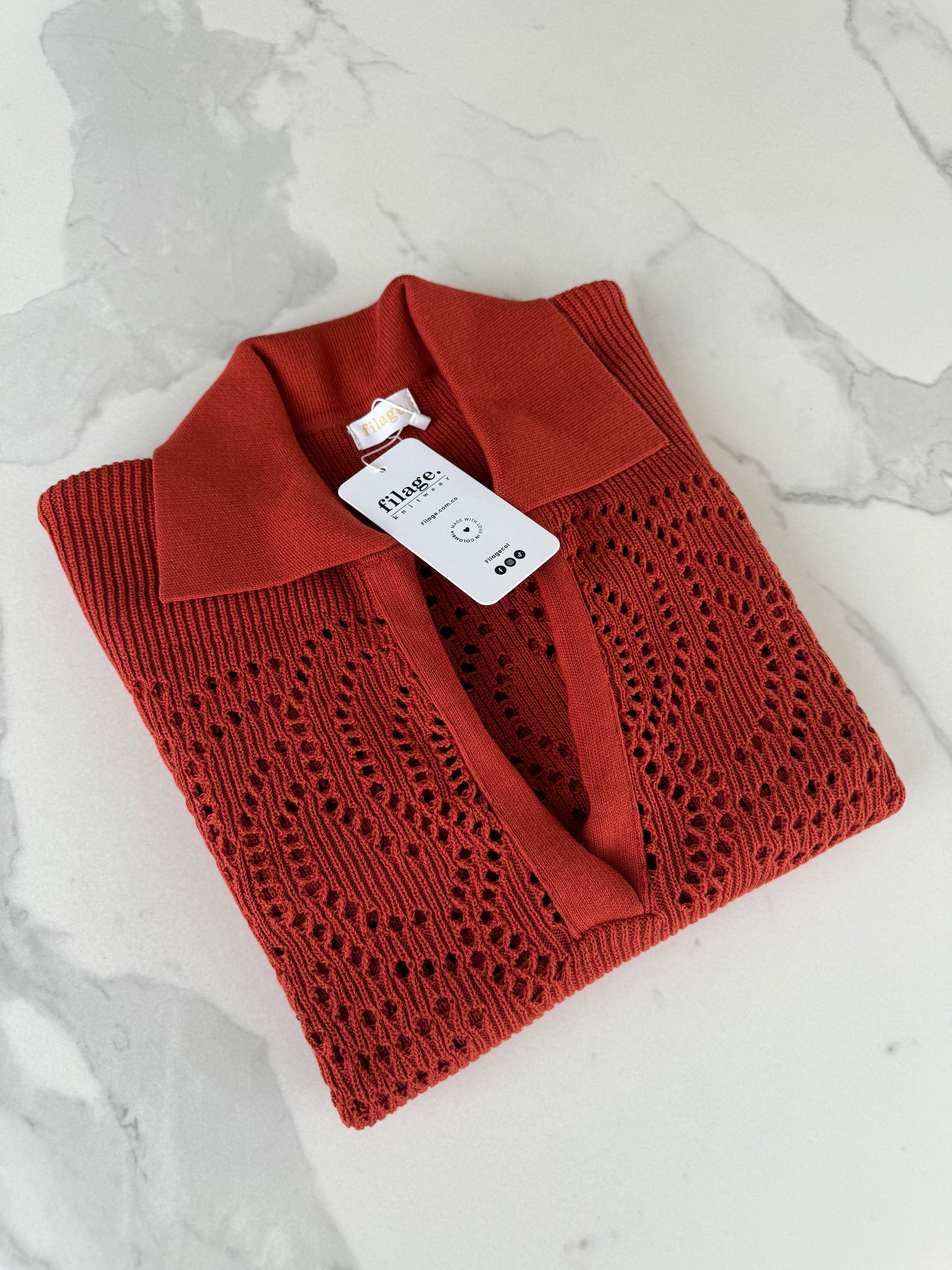 Tokio Polo Sweater Terracota
