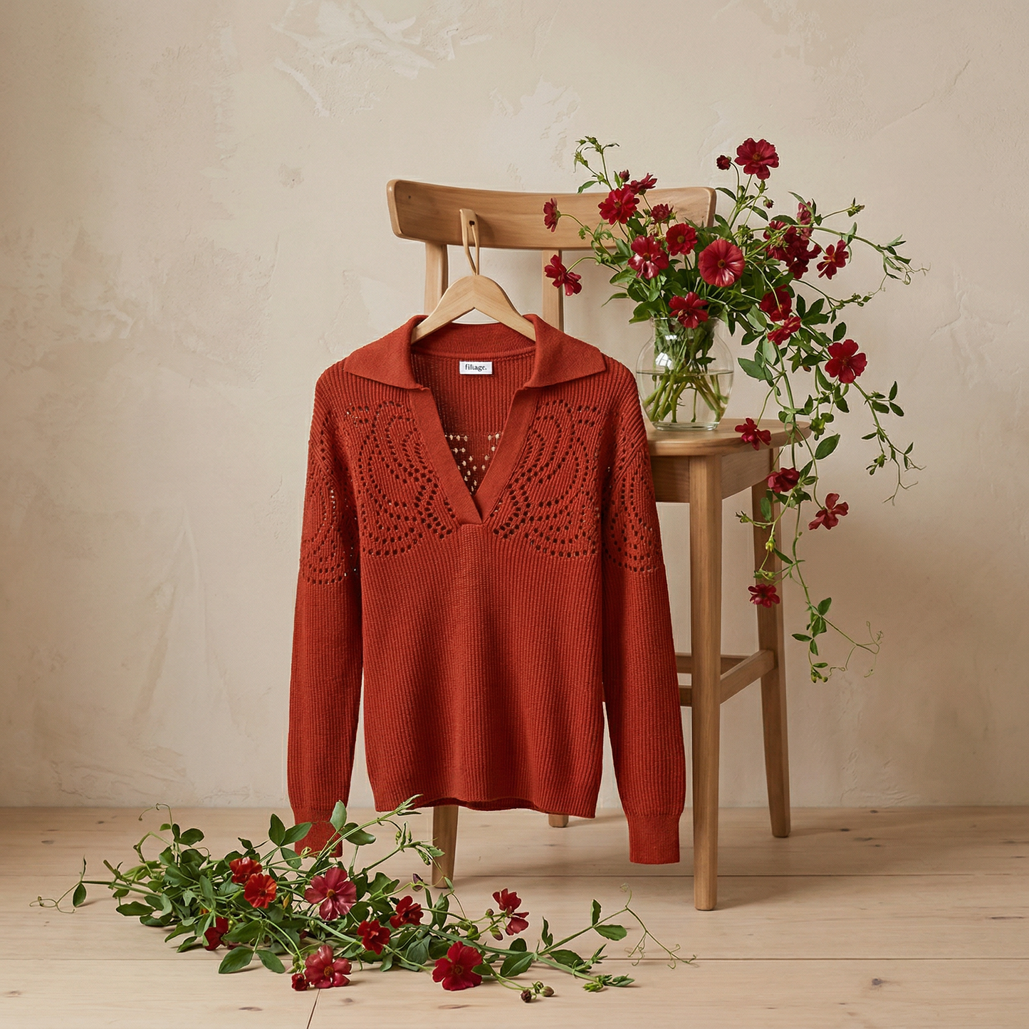 Tokio Polo Sweater Terracota