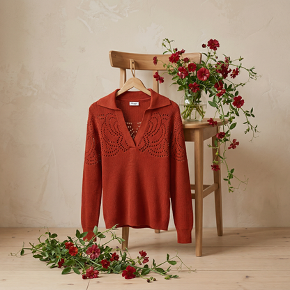 Tokio Polo Sweater Terracota