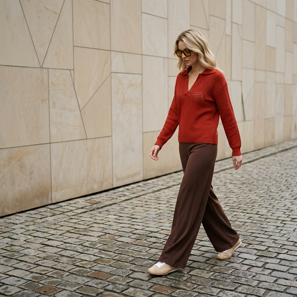 Tokio Polo Sweater Terracota