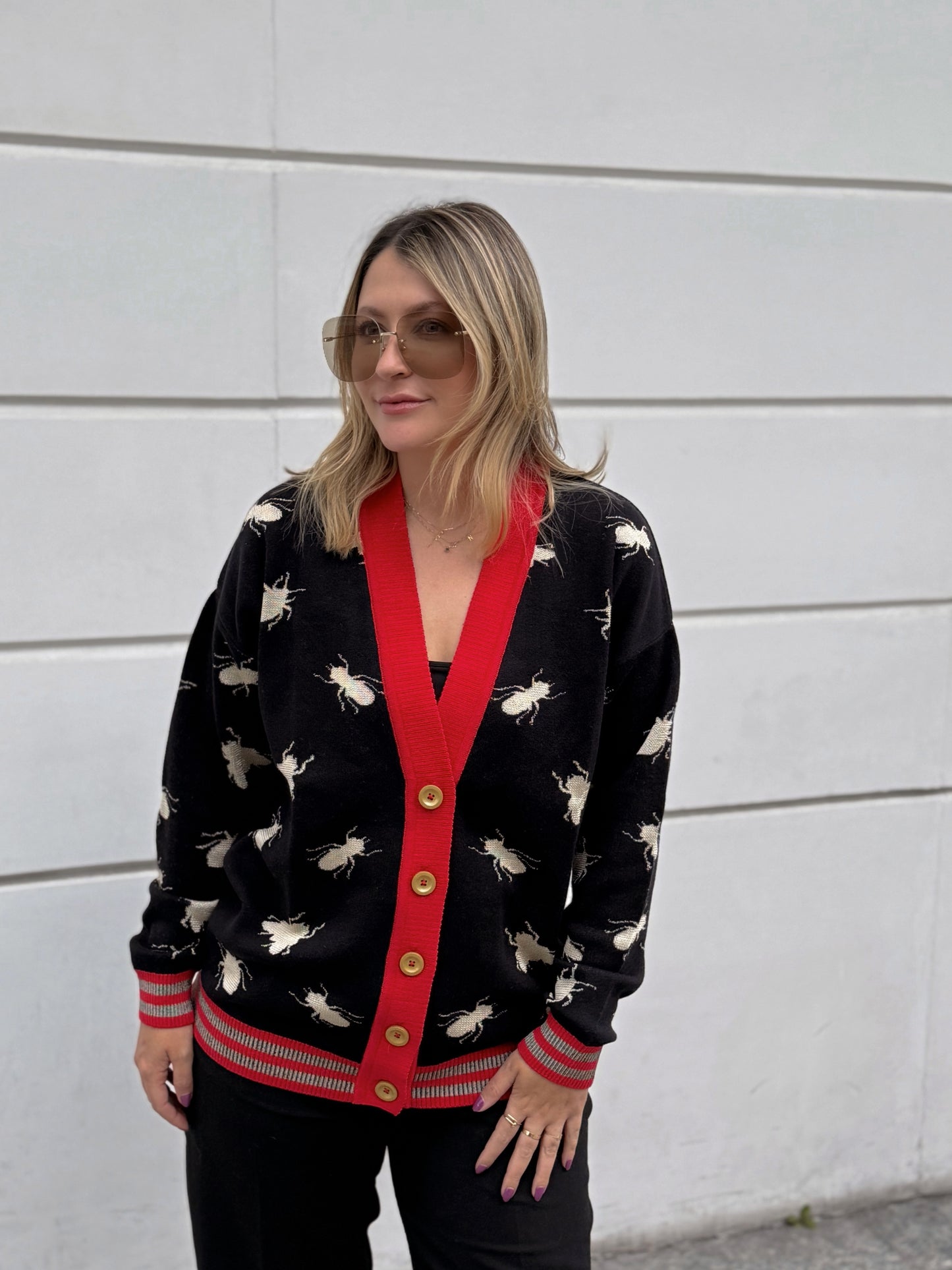 Fehler Cardigan Negro
