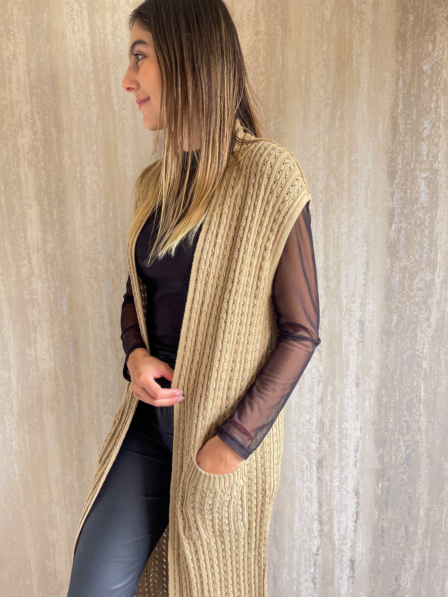 Maxi Vest Camel