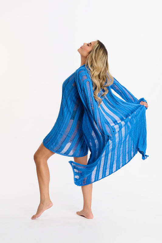 Set Fifi Azul: Cárdigan + Vestido