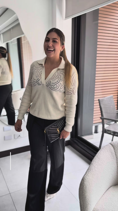 Tokio Polo Sweater Crudo