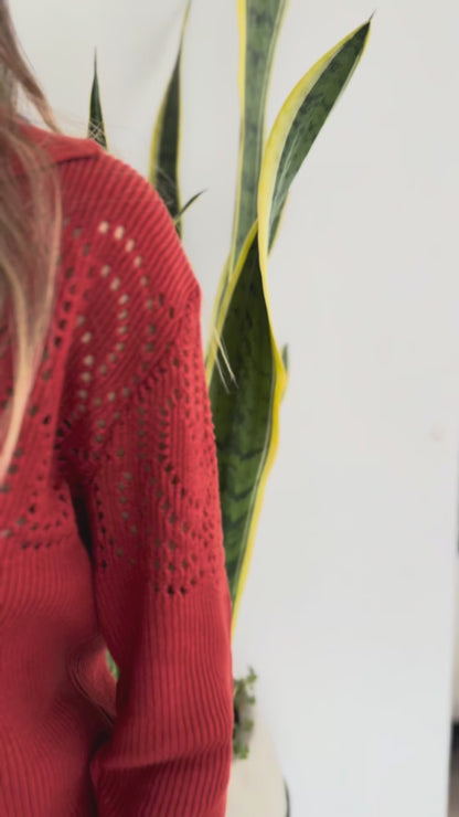 Tokio Polo Sweater Terracota